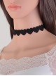 Cute Black Velvet Heart Lolita Neckband