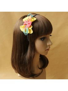 Cute Bowknot Flower Girls Handmade Lolita Headband