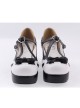 Black & White 3" High Heel Special Synthetic Leather Strap Bow Decoration Platform Girls Lolita Shoes