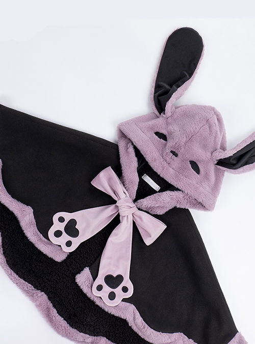 Devil Bunny Black and Pink Plush Bag