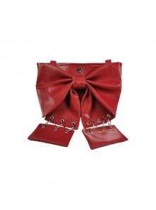 Apatico - Gothic Adornments - Mini Buckle Bag - Translucent Red PVC Black PVC