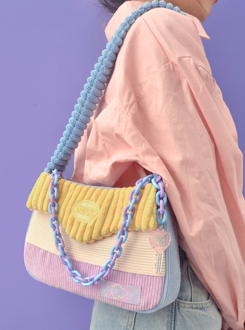Little Bear Print Love Little Bear Zipper Design Adjustable Shoulder Strap  Classic Lolita Backpack