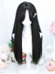 Daily Natural Middle Score Bangs Long Straight Hair Classic Lolita Wig