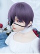 Purple Daily Natural Handsome Anime COS Neutral Short Straight Hair Classic Lolita Wig