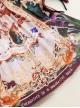 Wanhua Mirror Series Retro Oil Painting Printing Simple Lace Hem Classic Lolita Skirt