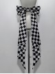 Rabbit Theater Series Checkerboard Edition Daily Cute Big Bownot Checkerboard Pattern Ouji Fashion Double Sided Trailing