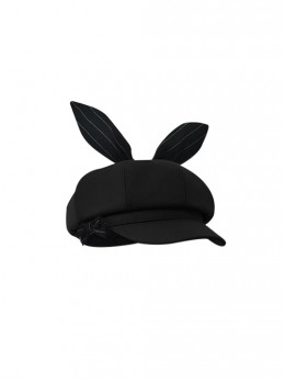 Secret Morning Post Series Ouji Fashion Retro Cute Bowknot Three dimensional Rabbit Ear Beret