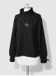 Functional Rabbit Series Ouji Fashion Cute Handsome Unique Asymmetric Stretch Strap Gothic Black Sweatshirt