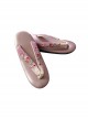 Japanese Style Formal Kimono Cosplay Traditional Classic Embroidered Fabric Strap Flip Flops Female Shoes