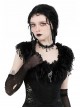 Gothic Dark Palace Retro Lace Gemstone Teardrop Gorgeous Black Necklace