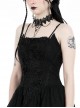 Dark Gothic Style Black Lace Bronze Chain Pendant European Retro Gorgeous Necklace