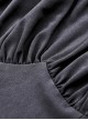 Gothic Style Elegant Embroidered Lace Back Strap Black Suspender Strapless Slim Short Dress