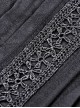 Dark Gothic Style Lace Stand Up Collar Sweet Ruffled Classic Black Slim Long Sleeves Dress