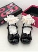 Daily Versatile Soft Girl Doll Sense Ruffles Bowknot Lace Cute Round Toe Sweet Lolita Mary Jane Shoes