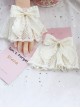 Daily Versatile Pleated Wheat Ear Plant Lace Satin Bowknot Flower Angel Wedding Sweet Lolita Sleeves Wrist Band