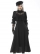 Gothic Style Lace Stand Collar Angel Wings Embroidery Retro Virago Sleeves Black Elegant Dress