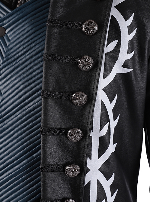Devil May Cry 5 Halloween Cosplay Vergil Black Windbreaker Suit Costume Black Windbreaker