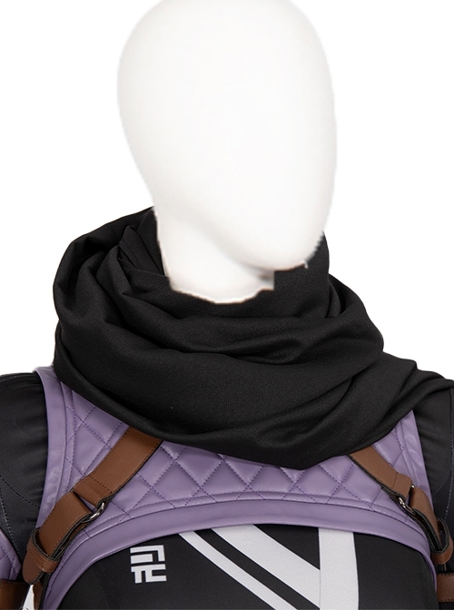 Game Apex Legends Halloween Cosplay Wraith Original Outfit Accessories Black Scarf