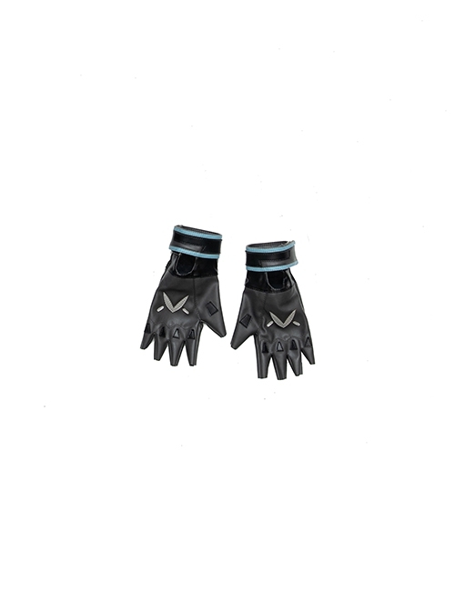 Game Valorant Halloween Cosplay Duelist Jett Initial Skin Accessories Black Gloves