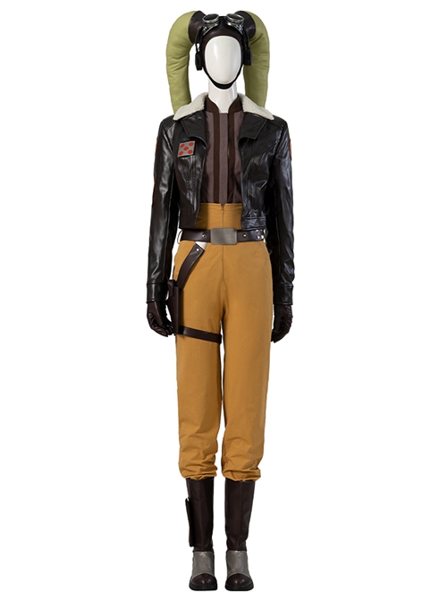 Ahsoka Star Wars Spin-Off Original Series Halloween Cosplay Hera Syndulla Costume Brown Long Sleeve Shirt