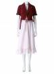 Crisis Core Final Fantasy VII Halloween Cosplay Aerith Gainsborough New Version Costume Dress And Necklace And Hair Clip