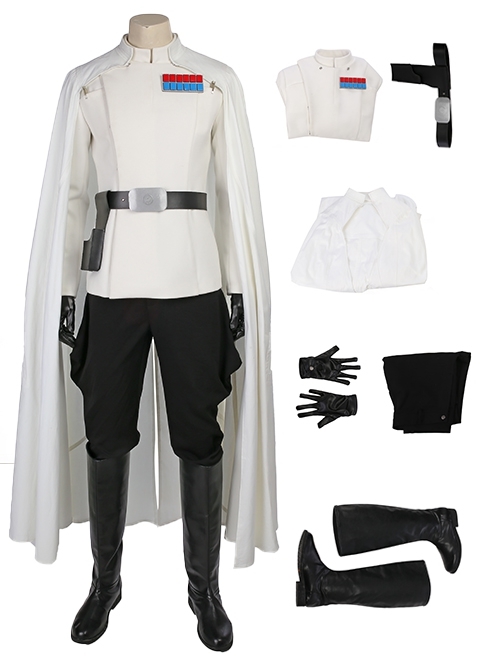 Rogue One A Star Wars Story Halloween Cosplay Orson Krennic Costume White Uniform Full Set