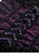 Gothic Style Sexy Spider Web Lace Purple Velvet Strap Black Suspender Tube Top Slim Dress