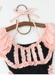 Princess Style Hot Spring Vacation Black Pink Mesh Yarn Large Bowknot Kawaii Fashion Daily Stretch Conjoined Swimsuit
