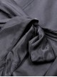 Gothic Style Unique Bat Lapel Elegant Lace Bow Tie With Buttons Simple Black Long Sleeves Slim Dress