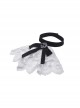 Gothic Style Elegant Stand Collar Luxury Velvet White Lace Bow Tie Black Retro Puff Sleeves Jacket