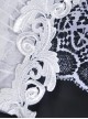 Gothic Style Unique Retro Print Stitching White Lace Elegant Black And White Skirt