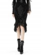 Gothic Style Exquisite Jacquard Embroidery Lace Elegant And Sexy Black Package Hip Tail Skirt