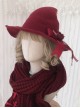 Elegant Versatile Ribbon Bowknot Birdcage Pendant Rose Gothic Lolita Style Knit Steeple Witch Hat