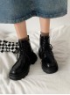 Daily Versatile Sports Leisure Cozy British Style Kawaii Fashion Lace Up Mid Tube Thick Sole Martin Boots