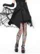 Gothic Style Luxury Palace Embroidery Exquisite Lace Ruffles Cross Ribbon Elegant Black Corset Skirt