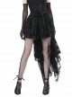 Gothic Style Exquisite Layered Lace Palace Pleated Retro Gorgeous Long Tail Black Sexy Skirt