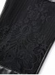 Gothic Style Exquisite Lace Leather Stitching Sexy Flower Hollows Black Tight Leggings Pants