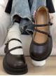 Simple Commute Versatile Daily Vintage Elegant Sweet Lolita French Round Toe Thick Sole Mary Jane Shoes