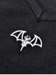 Punk Style Cool Cross Strap Metal Bat Decoration Sexy Waist Baring Black Long Sleeves Slim Short T-Shirt