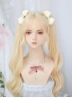 Sherbet Series Anime Feel Side Parted Bang Sweet Lolita Tiger Mouth Clip Double Ponytail Long Curly Simulation Wig