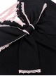 Gothic Style Sexy Backless Doll Bowknot Sweet Pink Lace Decoration Black Flutter Sleeves Top