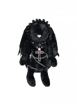 Dark Bunny Series Stuffed Toys Sweet Cool Subculture Spice Girls Bowknot Chain Cross Pendant Punk Gothic Lolita Doll Bag