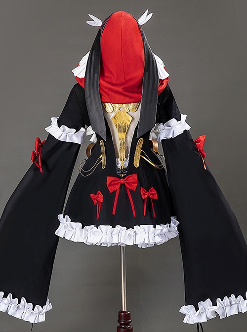 Game Punishing Gray Raven Halloween Cosplay Gear Red Hat Costume Full Set