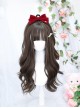 Natural Daily Commute Flat Bangs Big Wavy Long Curly Hair College Style Classic Lolita Wig