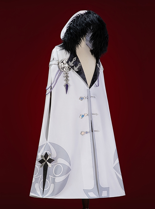 Game Genshin Impact Halloween Cosplay Scaramouche The Balladeer Costume Hooded Cloak Set