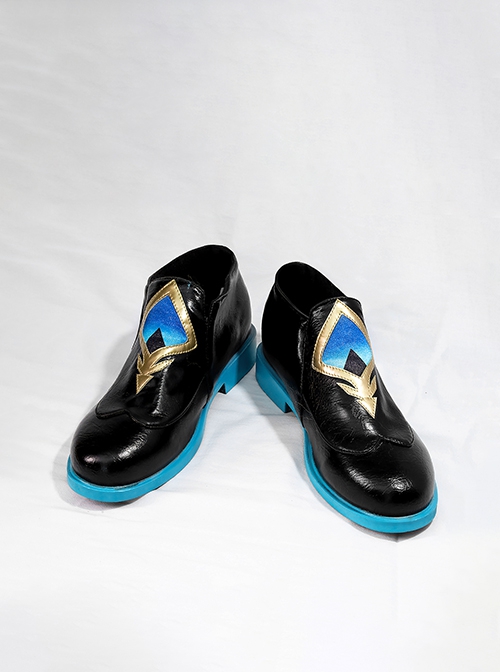 Game Honkai Star Rail Halloween Cosplay Aventurine Accessories Black Shoes