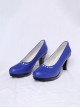Game Honkai Star Rail Halloween Cosplay Robin Accessories Blue High Heels Shoes