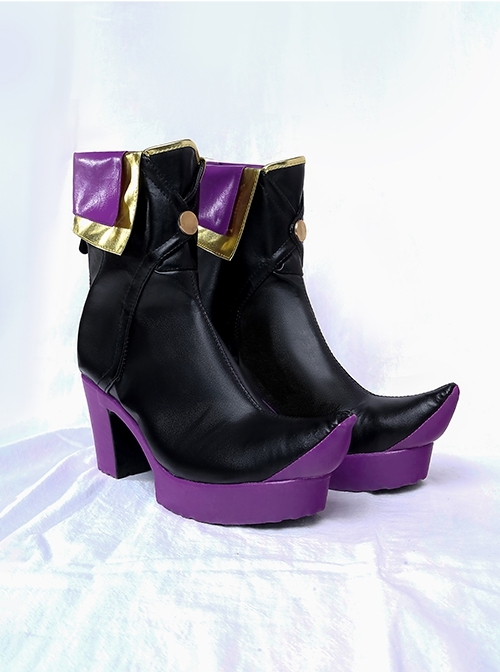 Wandering Witch The Journey Of Elaina Halloween Cosplay Elaina Accessories Purple Sole Ankle Boots Shoes