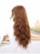 Elegant Sweet Princess Style Soft Girl Mid Split Rippled Sideburns Long Curly Hair Classic Lolita Full Head Wig