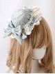 Versatile Bowknot Heart Shape Cotton Lace Ruffles Pearl Chain Sweet Lolita Hairpin Little Round Hat
